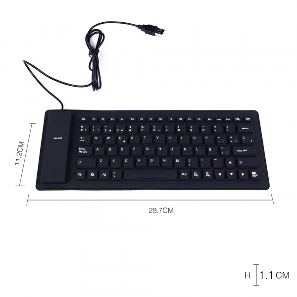 ⁦Flexible Rubber Keyboard⁩ - الصورة ⁦2⁩