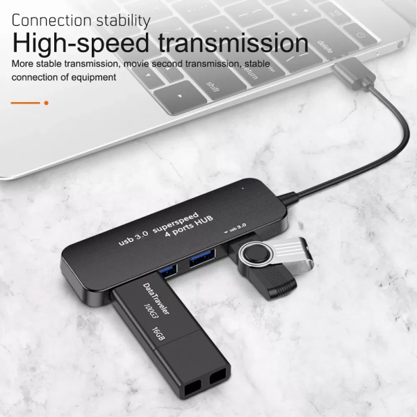 ⁦Usb3.0 Superspeed 4 Ports Hub⁩ - الصورة ⁦4⁩