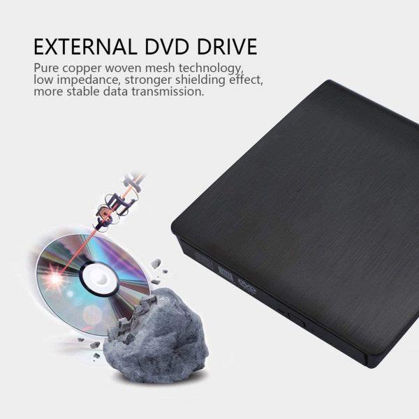 ⁦Pop-Up Mobile Portable External DVD RW CD Player Burner⁩ - الصورة ⁦3⁩