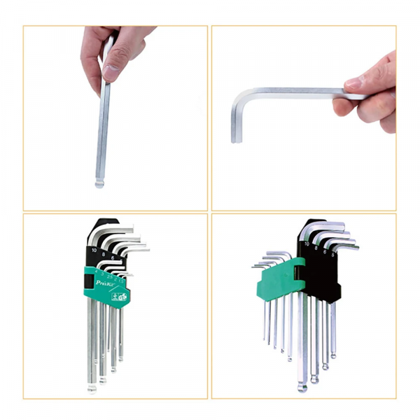 ⁦Pro'sKit HW-229B Baogong long ball head hexagon wrench set⁩ - الصورة ⁦5⁩