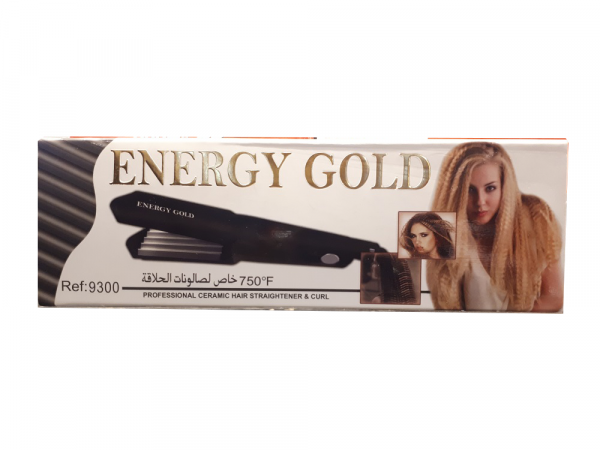 Energy Gold 9300 Professional Ceramic Hair Straightener & Curl