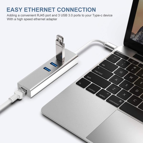 ⁦Usb-c To Hub With Gigabit Ethernet Adapter⁩ - الصورة ⁦2⁩