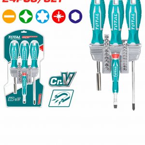 TACSD302462 طقم 24 قطعة مفكات متعددة عادي/مصالب/مسدس/نجمة