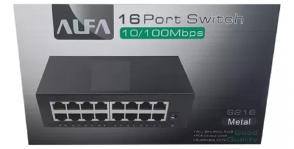 ⁦Alfa S216 Switch 16Port⁩ - الصورة ⁦2⁩