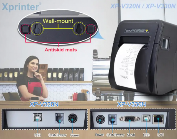 ⁦Xprinter XP-V330N Invoice Printer⁩ - الصورة ⁦2⁩