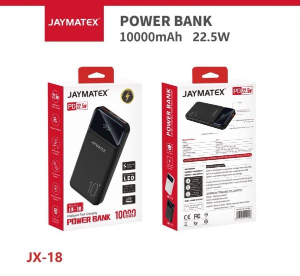 Jaymatex JX-18 10000mAh Power Bank