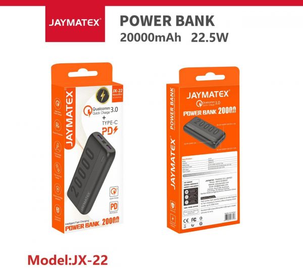 Jaymatex JX-22 20000mAh Power Bank