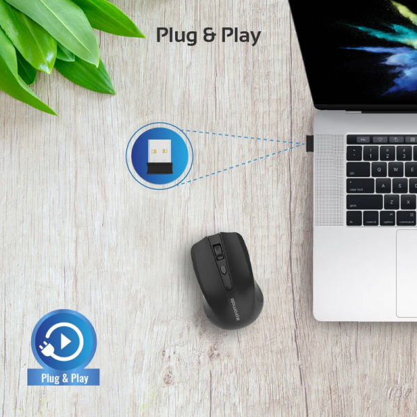 ⁦Promate Clix-8 Wireless Optical Mouse⁩ - الصورة ⁦2⁩