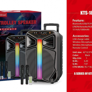 Brodu KTS-1849 15″inch Wireless speaker