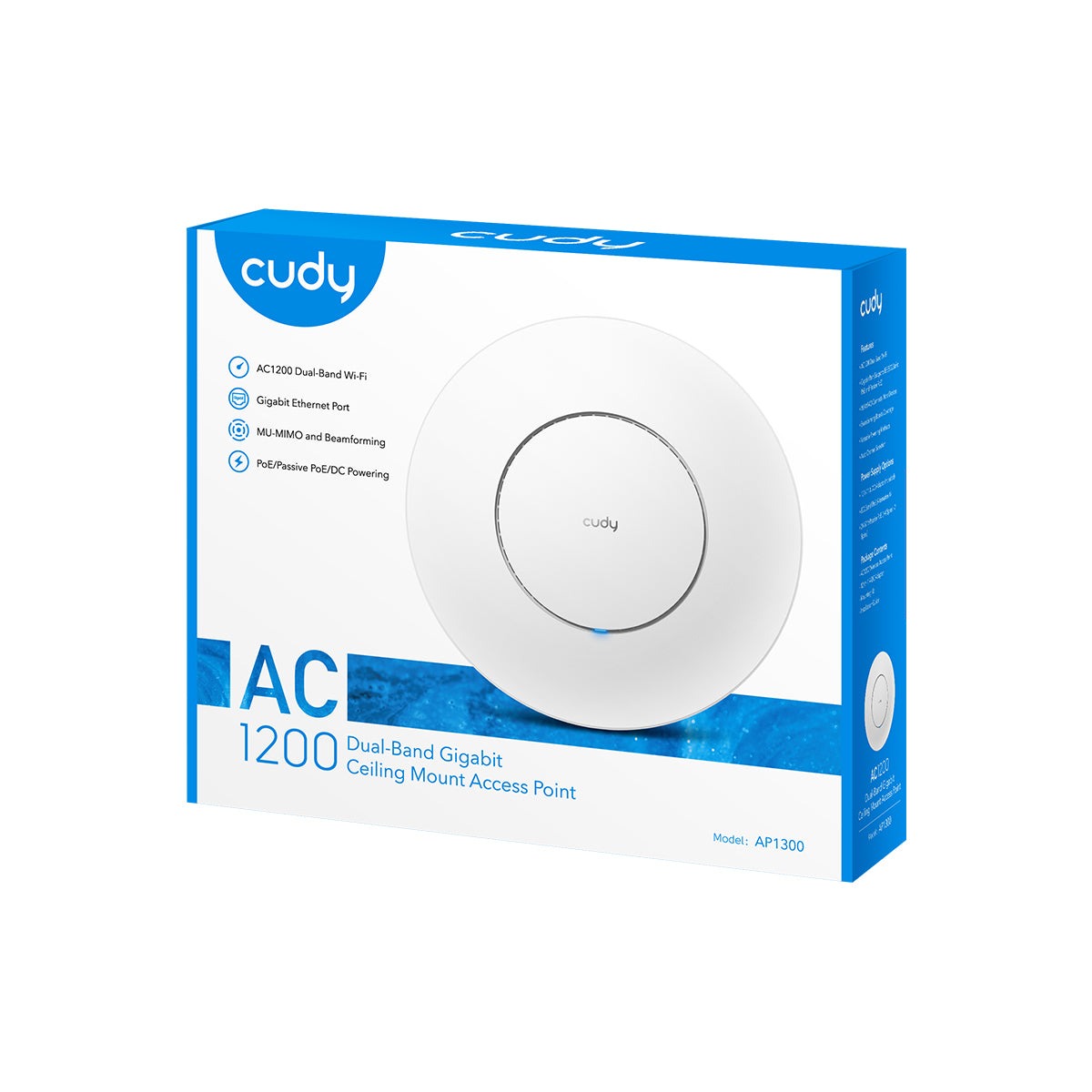 CUDY AP1300 AC1200 Dual Band Gigabit Ceiling Mount Access Point