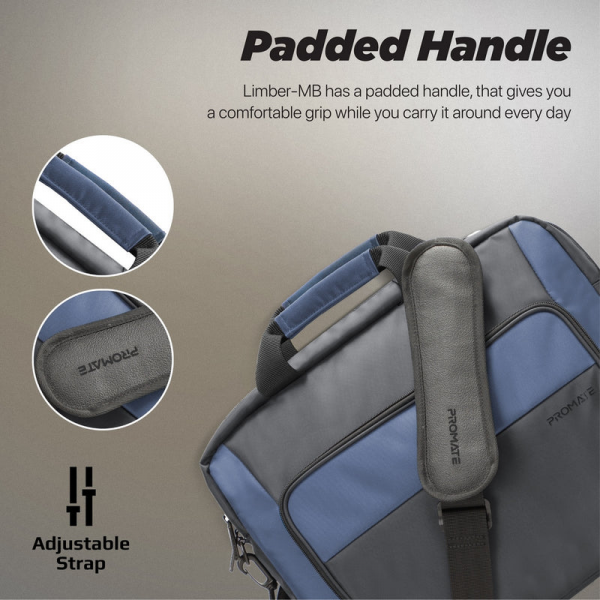 ⁦Promate Limber-MB Large Messenger bag Laptops⁩ - الصورة ⁦2⁩
