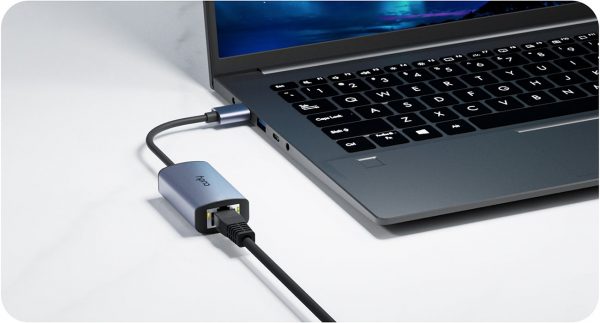 ⁦CUDY UE10C USB-C to Gigabit Ethernet Adapter 10/100/1000 Mbps⁩ - الصورة ⁦2⁩
