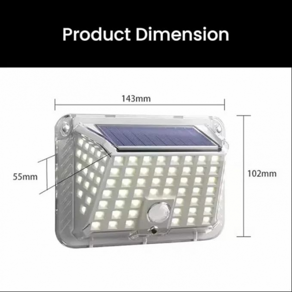 ⁦Jortan JT-90DBD Solar Wall Lamp⁩ - الصورة ⁦2⁩