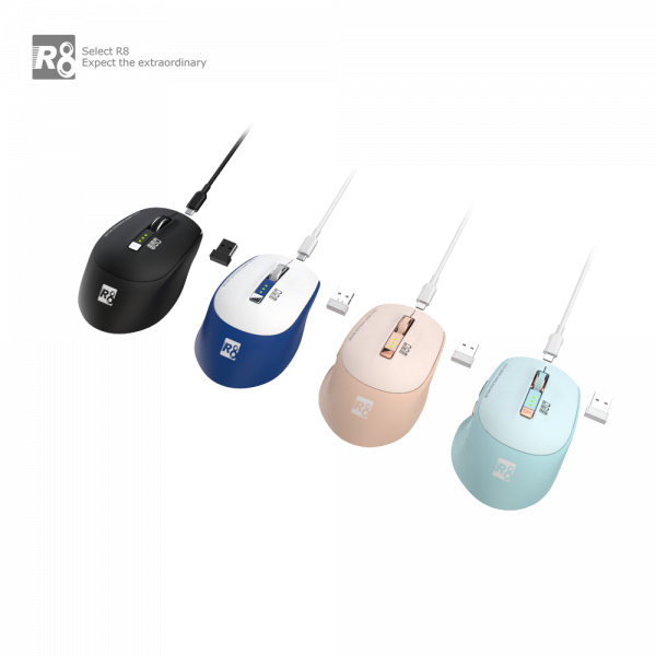 ⁦R8 1762 Dual Mode 2.4Ghz Wireless Mouse⁩ - الصورة ⁦3⁩