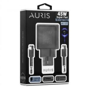AURIS ARS-CH35 TYPE-C TO TYPE-C FAST CHARGER 45W