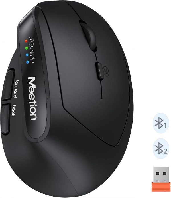 ⁦Meetion BTM008 DUAL MODE ERGONOMIC WIRELESS MOUSE⁩ - الصورة ⁦2⁩