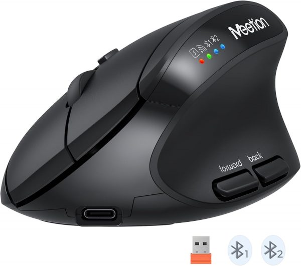 ⁦Meetion BTM008 DUAL MODE ERGONOMIC WIRELESS MOUSE⁩ - الصورة ⁦3⁩