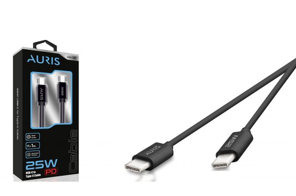 AURIS CB18 CABLE USB-C TO TYPE-C 25W