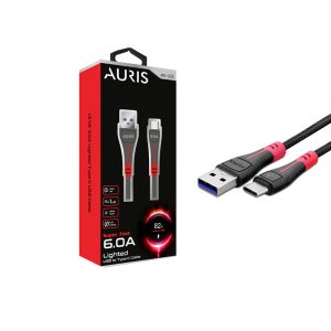 AURIS CB26 LIGHTED CABLE USB TO TYPE-C 6.0A