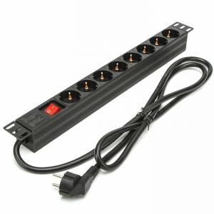 LANDIN PDU(6Way/Metal/1U/With Switch/2M/10A)