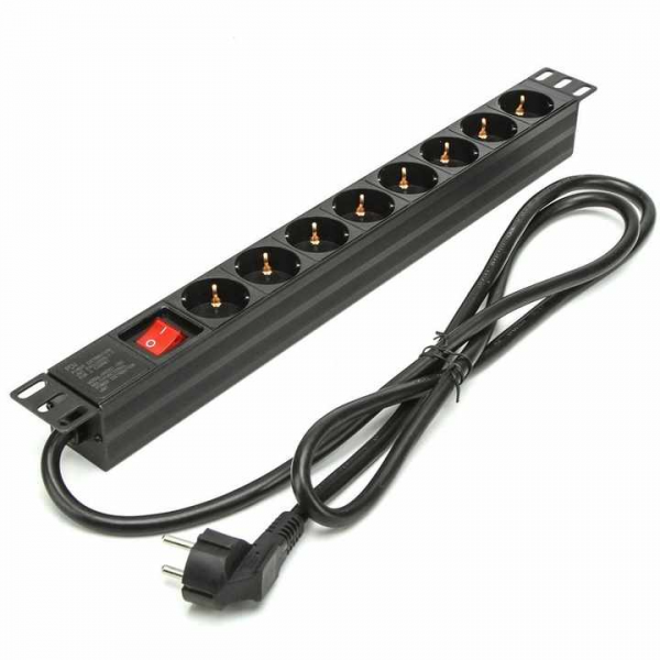 LANDIN PDU(6Way/Metal/1U/With Switch/2M/10A)