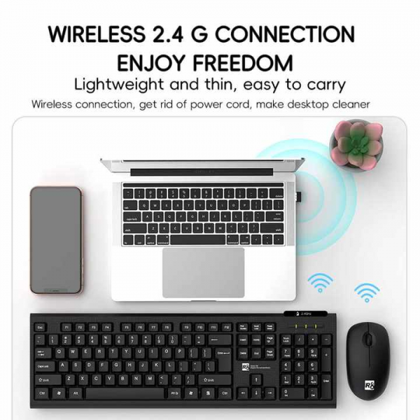 ⁦R8 1914 Wireless Keyboard + Mouse Combo⁩ - الصورة ⁦2⁩