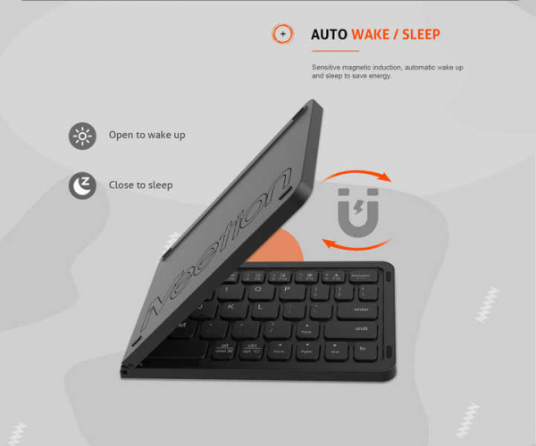 ⁦Meetion BTK001 Bluetooth Folding keyboard⁩ - الصورة ⁦3⁩