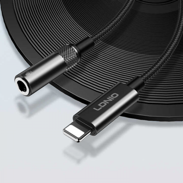⁦LDNIO LS-T80i Phone Headphone Adapter to 3.5mm Aux⁩ - الصورة ⁦2⁩
