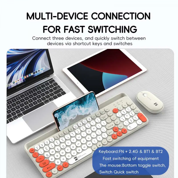 ⁦R8 1930 Fashion Dual Mode Wirele Mouse +Keyboard⁩ - الصورة ⁦3⁩
