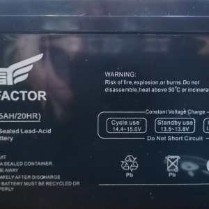 POWERFACTOR BATTERY LEAD-ACID 12V 7.5AH
