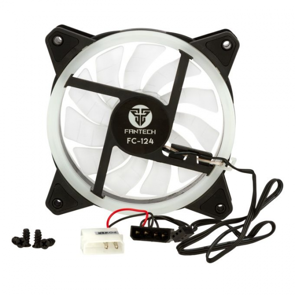⁦FANTECH FC-124 Dual Side Fan RGB LED⁩ - الصورة ⁦2⁩