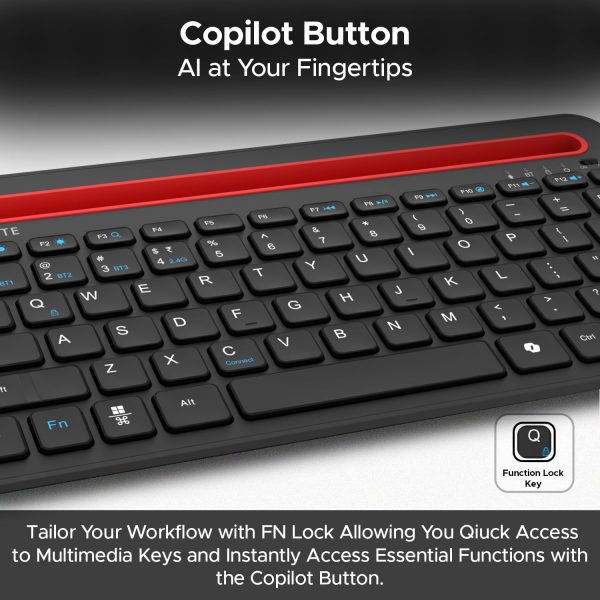 ⁦R8 1843 Dual Mode Wireless Keyboard 4 In 1 + BT⁩ - الصورة ⁦2⁩