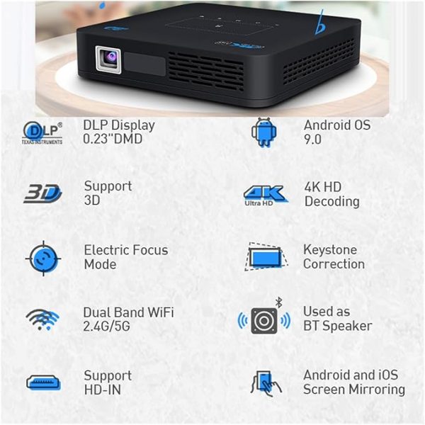 ⁦Projector  P15 RAM 2G ROM 16G 4K ULTRA HD⁩ - الصورة ⁦4⁩