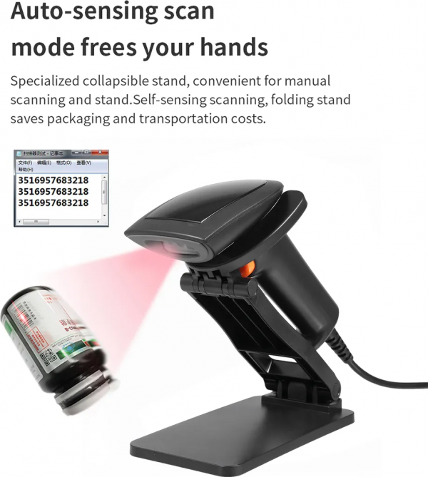⁦HS25L USB 1D/2D Wired Barcode⁩ - الصورة ⁦4⁩