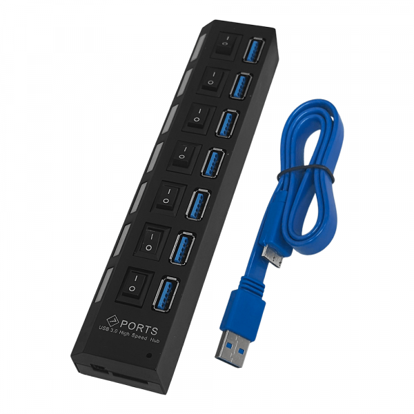 HUB USB 3.0 7 PUERTOS CON SWITCH CONSMO
