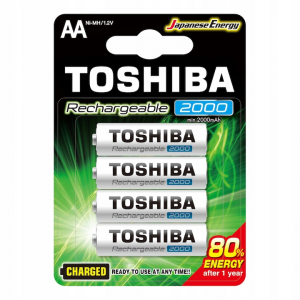 TOSHIBA RECHARGEABLE + 4*AA 2000MAH