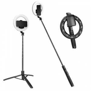 Magic Snapshot Q05S Selfie Stick Tripod with Ring Light