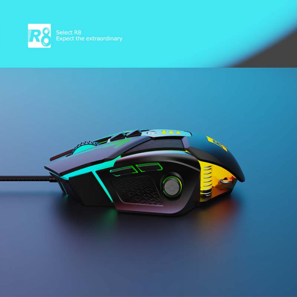 ⁦R8 G3 Wired Gaming RGB Optical Gaming Mouse⁩ - الصورة ⁦3⁩