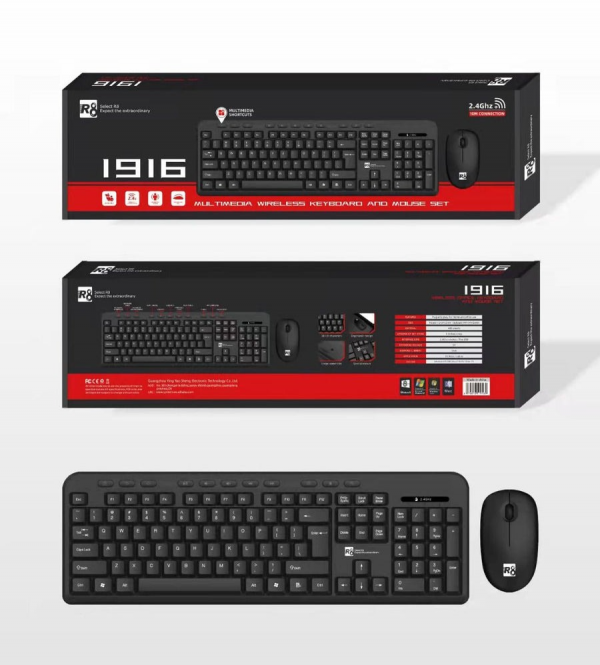 ⁦R8 1916  MULTIMEDIAV KEYBOARD AND MOUSE SET⁩ - الصورة ⁦2⁩