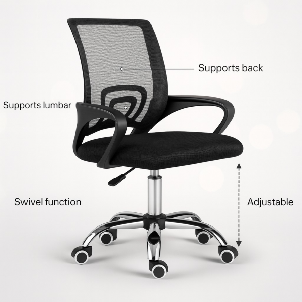 ⁦Mesh Back Sales Chair⁩ - الصورة ⁦2⁩