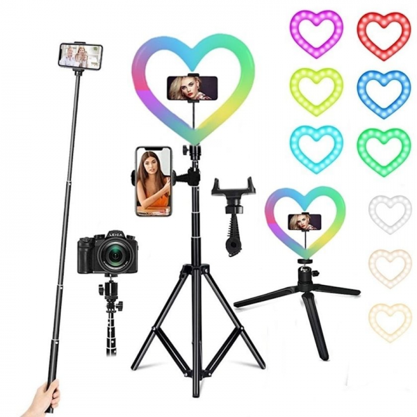 ⁦JM16 RGB Ring Light with Tripod⁩ - الصورة ⁦2⁩