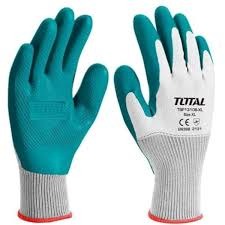 TOTAL TSP13106 كف عمل مطاطي صناعي قياس XL