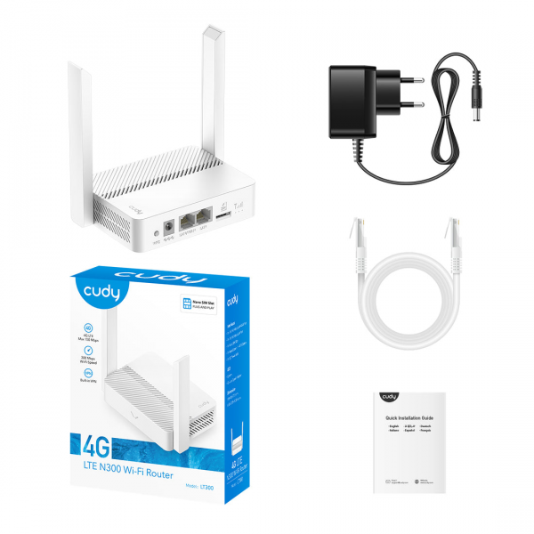 ⁦Cudy LT300 4G N300 Wi-Fi Router⁩ - الصورة ⁦2⁩
