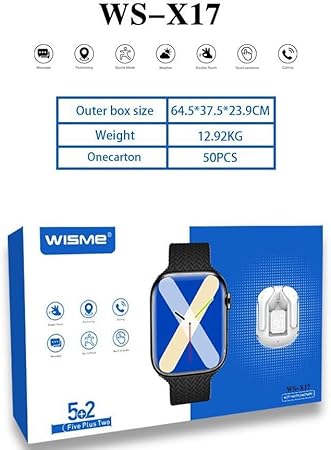 WISME WS-X17 5+2 Smart Watch +Earphones - الصورة 2