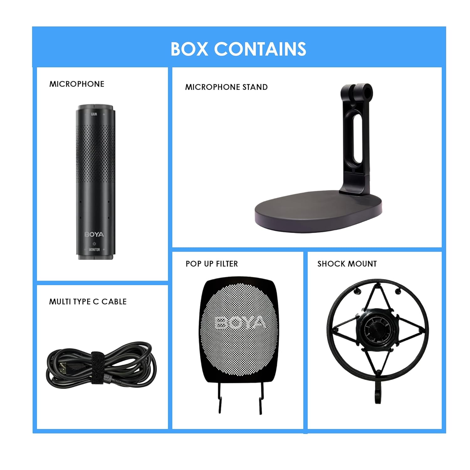 BOYA K9 USB Condenser RGB Microphone - الصورة 3