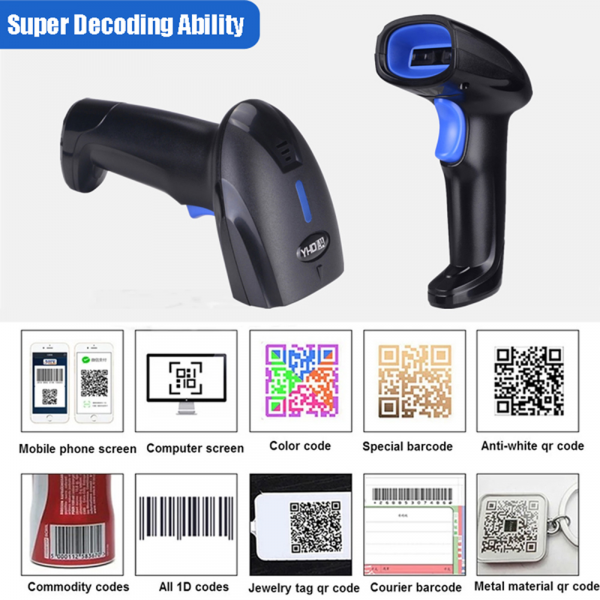 ⁦YHDAA YHD-1100D 2D Wired Handheld Barcode Scanner⁩ - الصورة ⁦2⁩