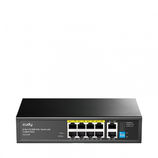 Cudy FS1010P 8-Port 10/100M PoE+ Switch with 2 Uplink Ports