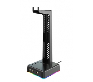 R8 HT-03 RGB LED Headphone stand with USB HUB