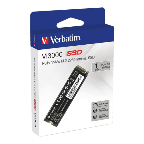 ⁦Verbatim VI3000 PCIE NVME M.2 2280 1TB SSD⁩ - الصورة ⁦2⁩