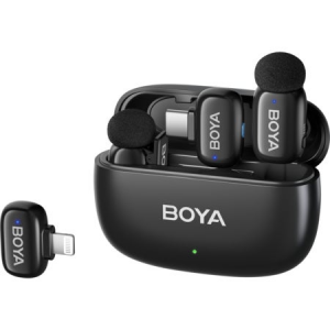 BOYA Mini 2-Person Dual TX + RX 2.4GHz Wireless Microphone